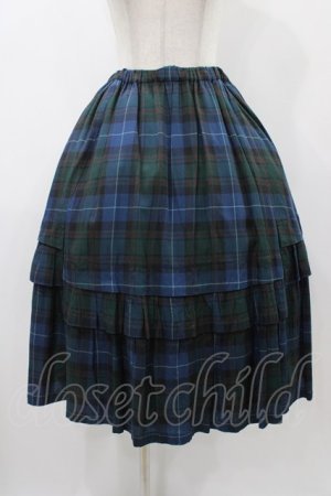 画像: Jane Marple Dans Le Salon / タータンチェックパネルスカート  ネイビー H-25-12-10-1023-JM-SK-KB-ZH