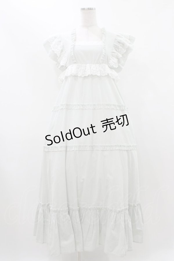 画像1: merry jenny / ストライプレースワンピース  グリーン H-25-12-10-1025-LO-OP-KB-ZH (1)