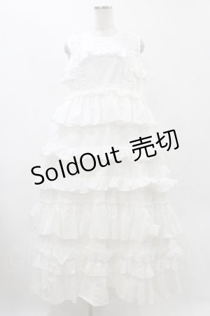 画像: merry jenny / フリルティアードワンピース  オフホワイト H-25-12-10-1026-LO-OP-KB-ZH