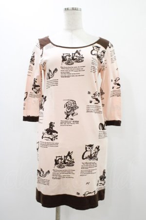 画像: MILK / Animal Talesワンピース  ピンクベース H-25-12-10-1030-ML-OP-KB-ZH