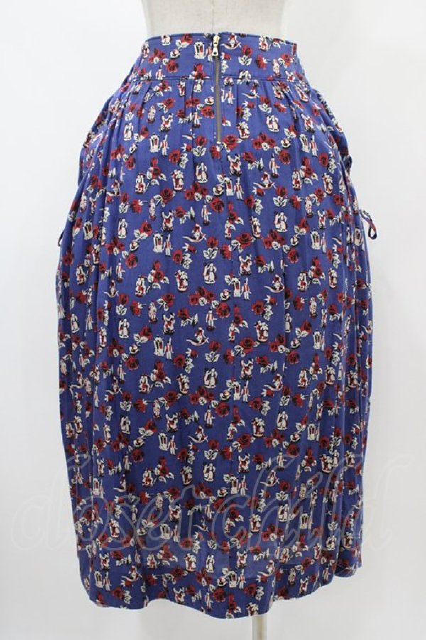 画像2: Jane Marple Dans Le Salon / Dance With Roses Drawstring Skirt  ネイビー H-25-12-10-1032-JM-SK-KB-ZH (2)