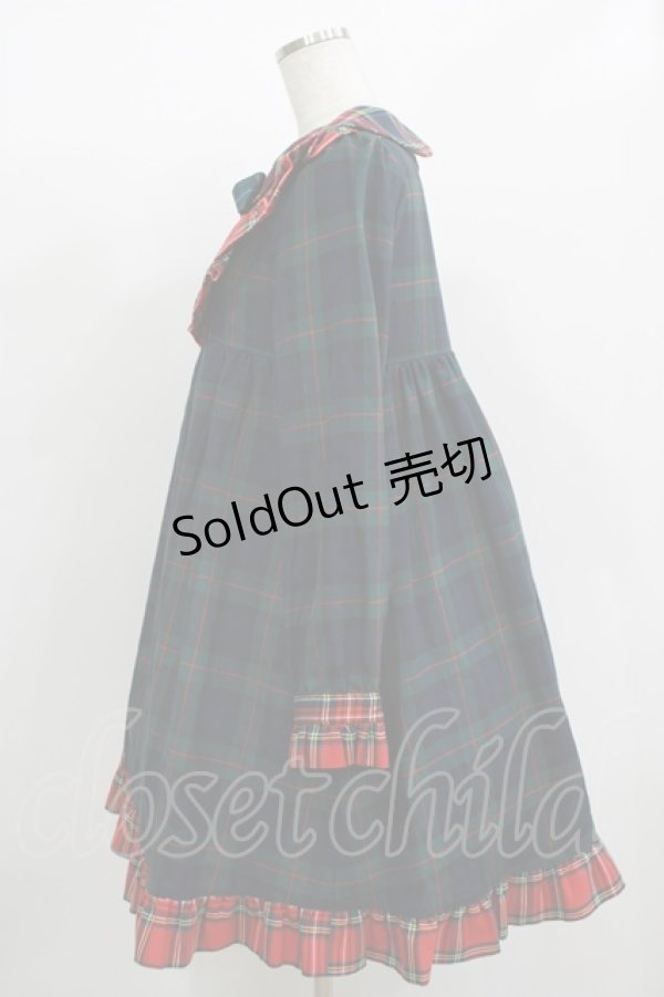 画像2: Nile Perch / チェックワンピース Free グリーン/レッド H-25-12-10-004-LO-OP-NS-ZH (2)