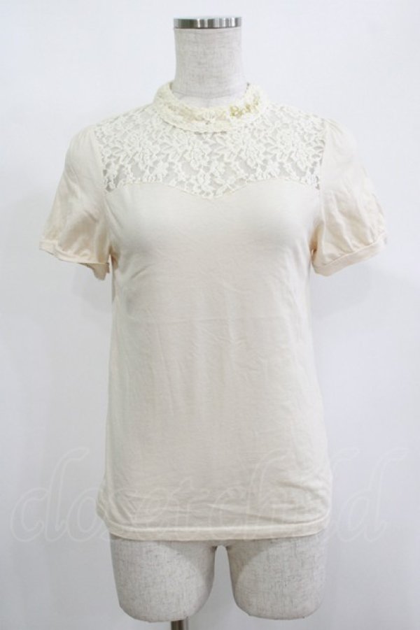 画像1: Fi.n.t / レース切替トップス Free IVORY H-25-12-10-050-CA-TO-NS-ZH (1)