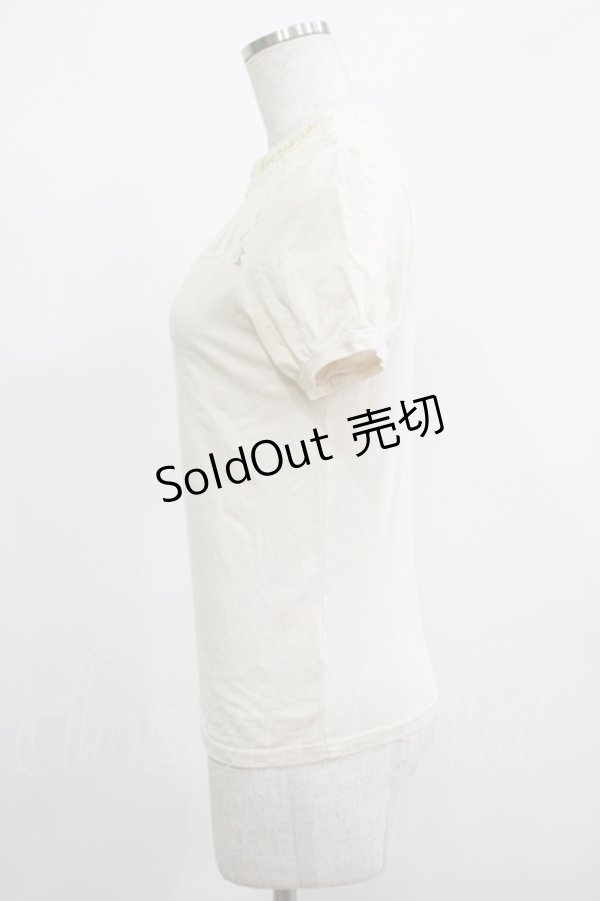 画像2: Fi.n.t / レース切替トップス Free IVORY H-25-12-10-050-CA-TO-NS-ZH (2)