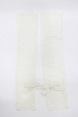 画像: m petit by misako / AMレースロングアームカバー  オフ H-25-12-10-069-LO-ZA-NS-ZH