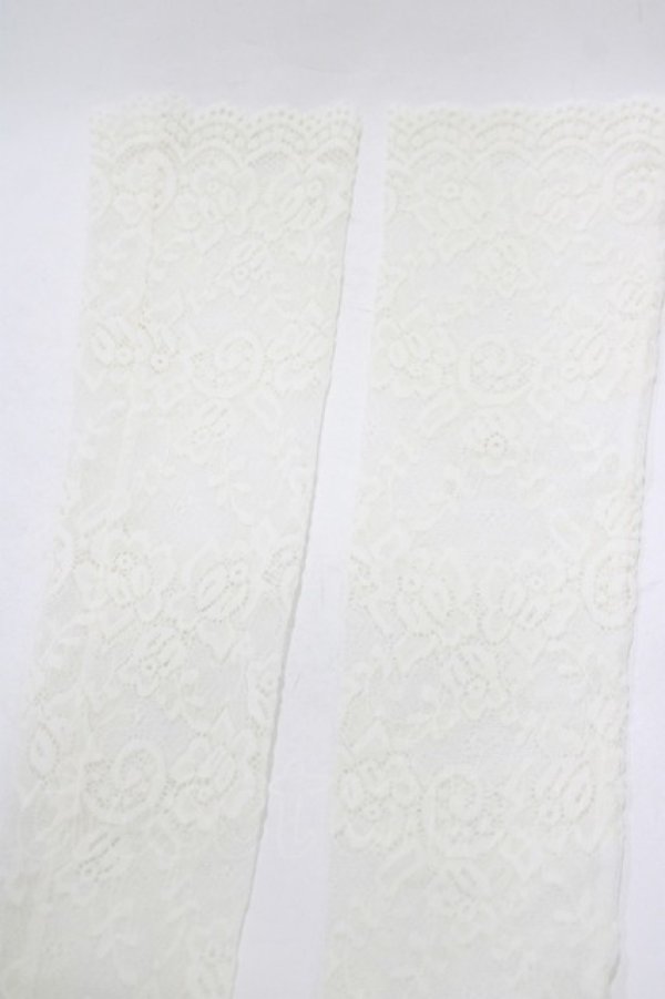 画像2: m petit by misako / AMレースロングアームカバー  オフ H-25-12-10-069-LO-ZA-NS-ZH (2)