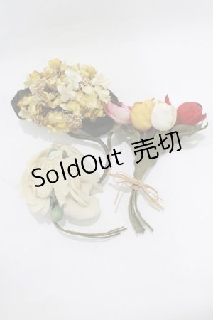 画像: PINK HOUSE / コサージュブローチセット  オフ H-25-12-10-073-LO-AC-NS-ZH