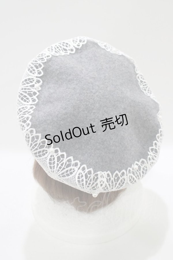 画像2: m petit by misako / TT*AMレースBベレー  グレー H-25-12-10-076-LO-AC-NS-ZH (2)