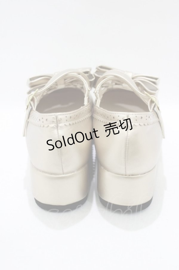 画像3: Amavel / クロスベルト厚底パンプス M/約23cm〜23.5cm ゴールド H-25-12-10-079-CA-SH-NS-ZH (3)