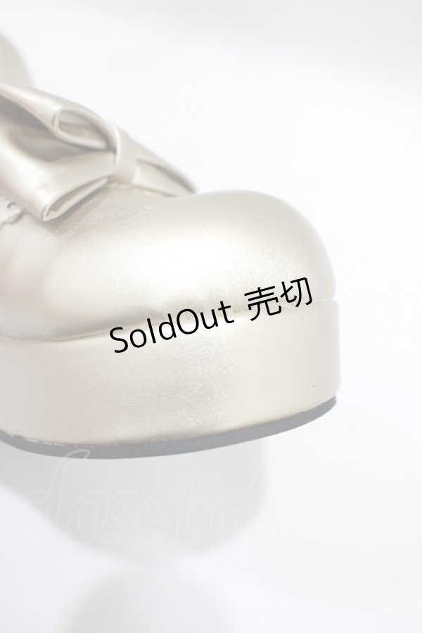 画像5: Amavel / クロスベルト厚底パンプス M/約23cm〜23.5cm ゴールド H-25-12-10-079-CA-SH-NS-ZH (5)