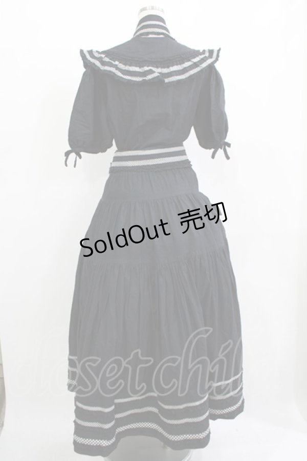 画像3: PINK HOUSE / ギンガムチェックフリルワンピース Free ブラック H-25-12-10-006-LO-OP-NS-ZH (3)