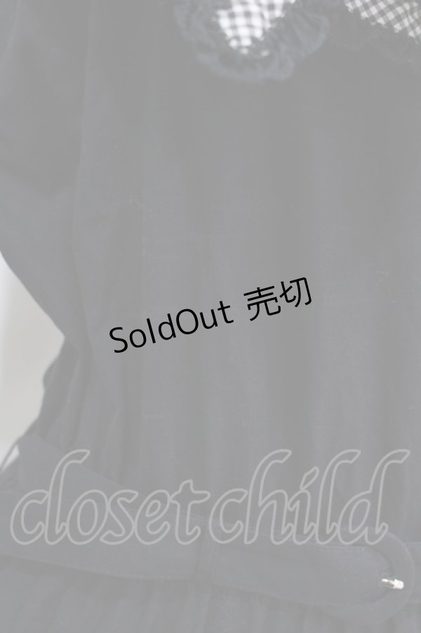 画像5: PINK HOUSE / ギンガムチェックフリルワンピース Free ブラック H-25-12-10-006-LO-OP-NS-ZH (5)