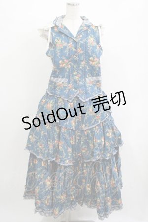 画像: PINK HOUSE / 花柄セットアップ　 Free ブルー H-25-12-10-007-LO-OP-NS-ZH