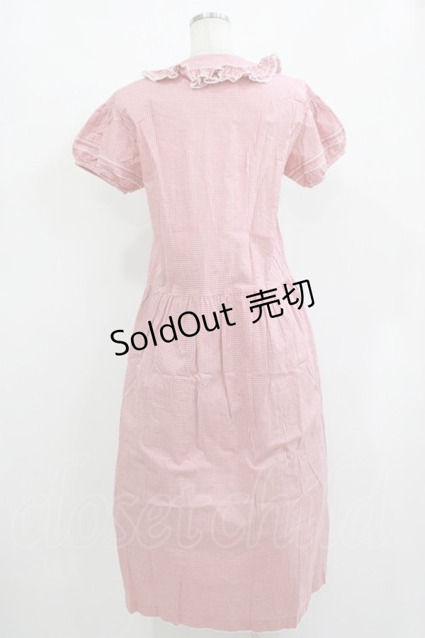 画像6: PINK HOUSE / ギンガムチェックパッチワークワンピース Free レッド H-25-12-10-008-LO-OP-NS-ZH (6)