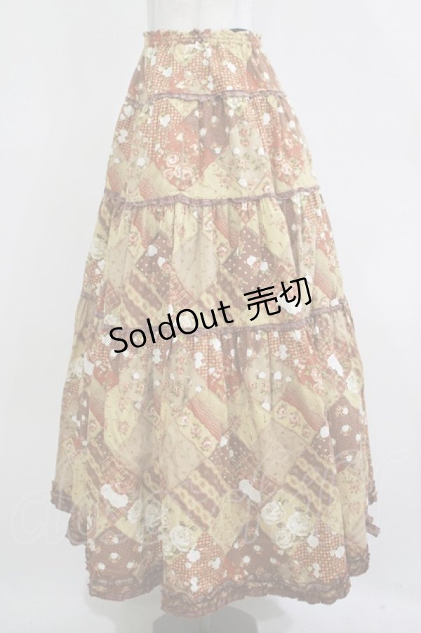 画像2: KANEKO ISAO / 花柄スカート Free ブラウン H-25-12-10-009-EL-SK-NS-ZH (2)