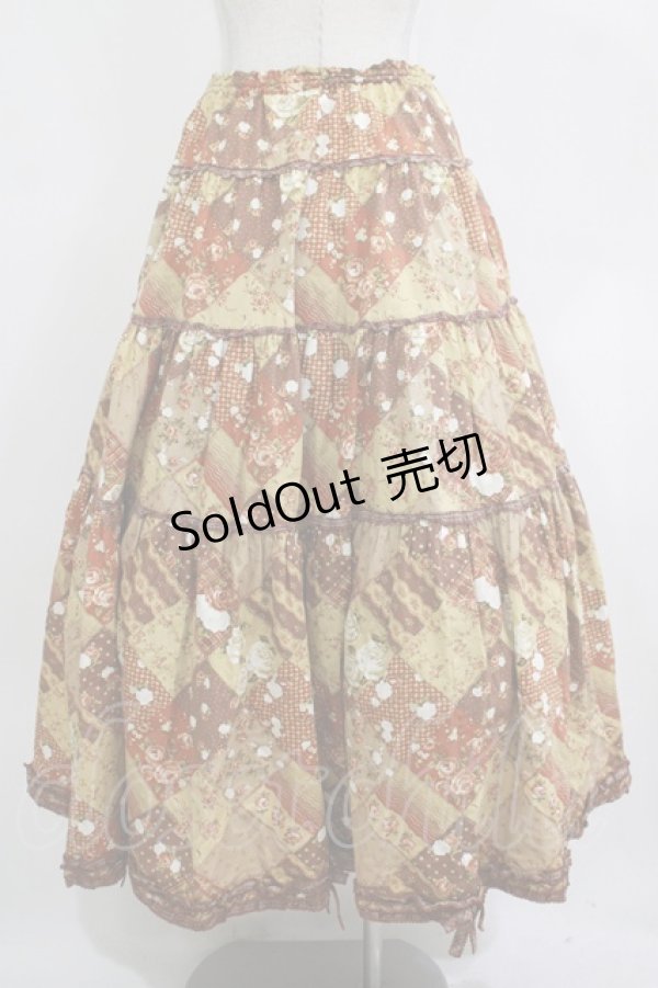 画像3: KANEKO ISAO / 花柄スカート Free ブラウン H-25-12-10-009-EL-SK-NS-ZH (3)
