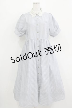 画像: m petit by misako / ストライプワンピース M サックス H-25-12-10-014-LO-OP-NS-ZH