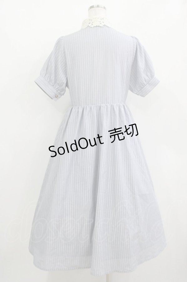 画像3: m petit by misako / ストライプワンピース M サックス H-25-12-10-014-LO-OP-NS-ZH (3)