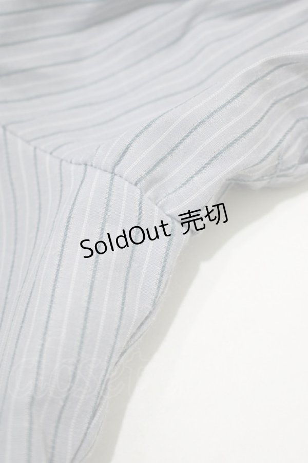 画像4: m petit by misako / ストライプワンピース M サックス H-25-12-10-014-LO-OP-NS-ZH (4)