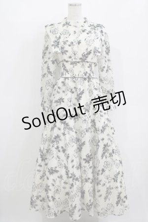 画像: An MILLE / 花柄ロングワンピース Free オフ/ブラック H-25-12-10-016-EL-OP-NS-ZH