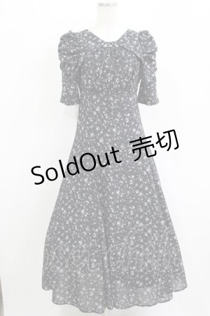 画像: An MILLE / 花柄ロングワンピース Free ブラック H-25-12-10-017-EL-OP-NS-ZH