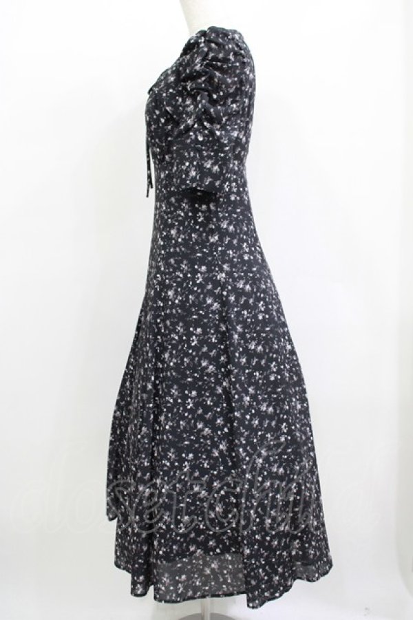 画像2: An MILLE / 花柄ロングワンピース Free ブラック H-25-12-10-017-EL-OP-NS-ZH (2)