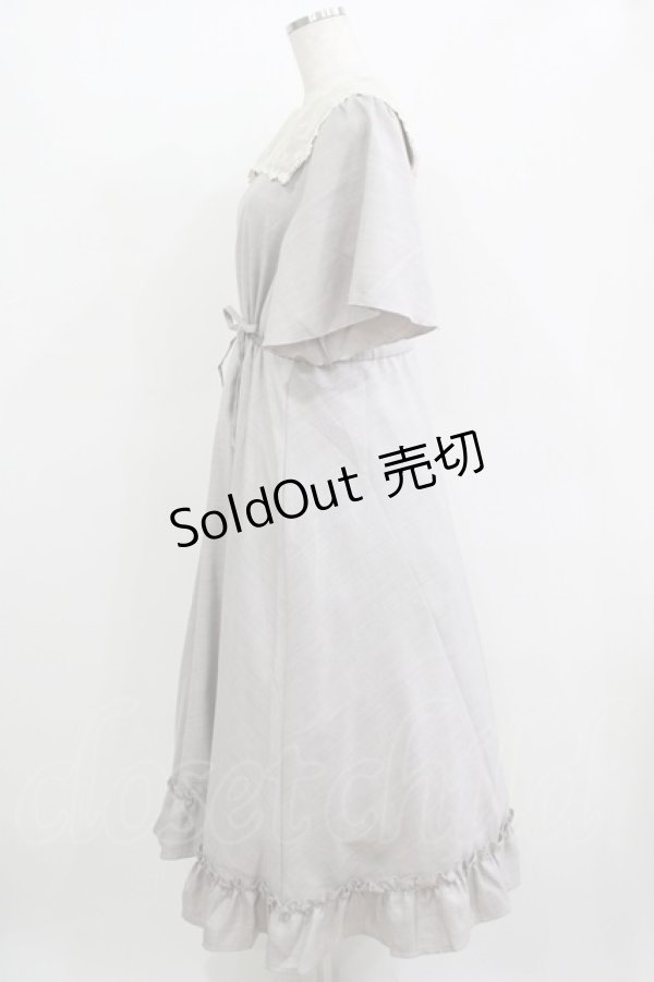 画像2: m petit by misako / TT*AOKレースセーラーワンピース M グレー H-25-12-10-018-LO-OP-NS-ZH (2)