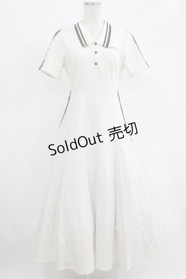 画像1: An MILLE / ポロロングワンピース Free オフホワイト H-25-12-10-020-EL-OP-NS-ZH (1)