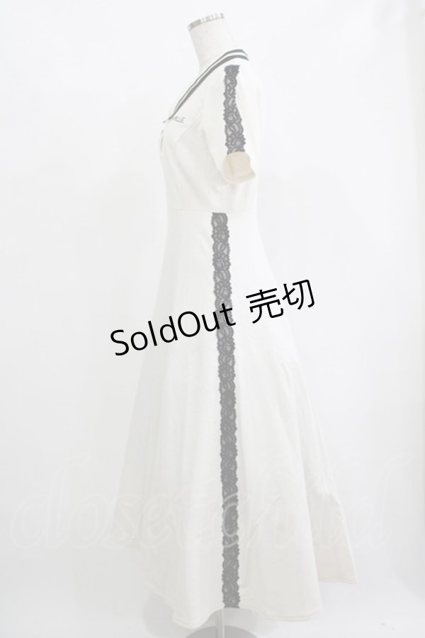 画像2: An MILLE / ポロロングワンピース Free オフホワイト H-25-12-10-020-EL-OP-NS-ZH (2)