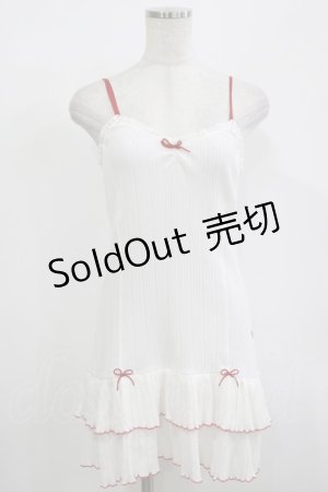 画像: Katie / UNDER PRETTIES frill camisole one-piece  オフ×レッド H-25-12-11-026-LO-OP-KB-ZH
