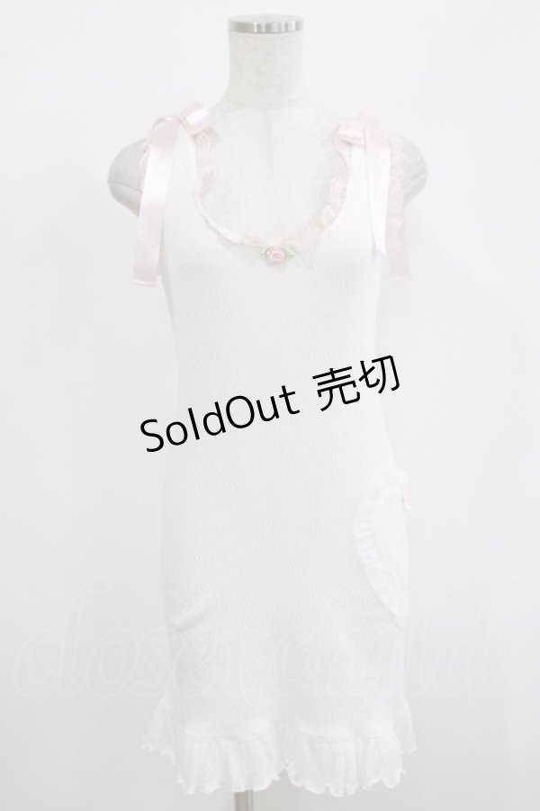 画像1: Katie / LOVED BY YOU tank one-piece  ホワイト H-25-12-11-027-LO-OP-KB-ZH (1)