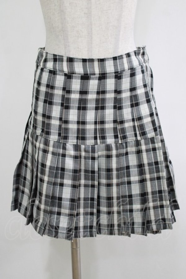 画像1: Candy Stripper / CHECK PLEATS MINI SKIRT S ブラック H-25-12-11-032-PU-SK-KB-ZH (1)