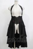 画像1: Ozz oneste / ホルター付薔薇刺繍オーバーコルセット  ブラック H-25-12-11-033-OO-SK-KB-ZH (1)
