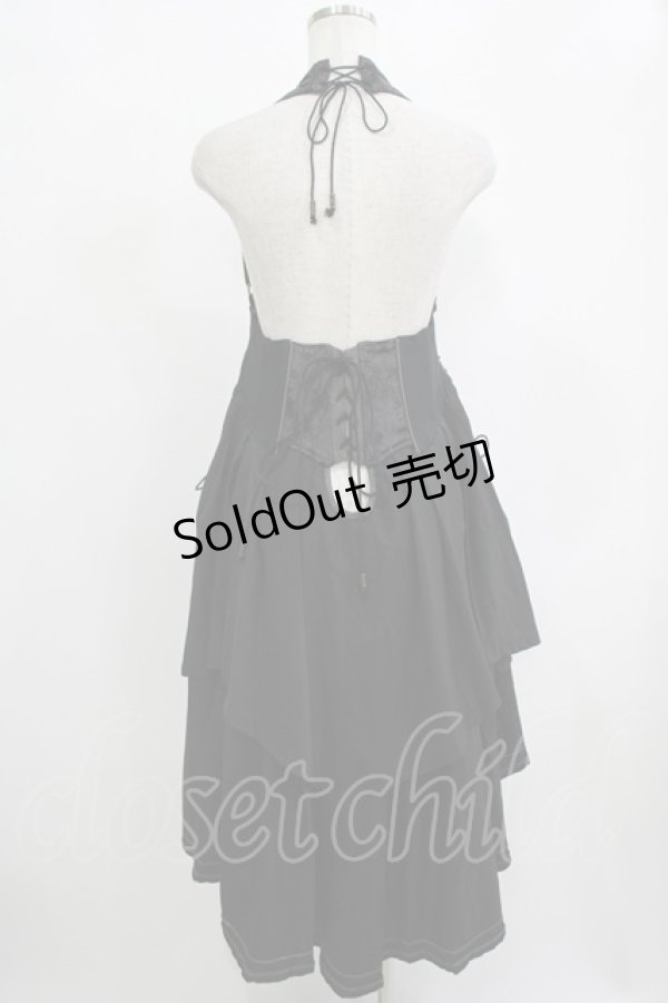 画像3: Ozz oneste / ホルター付薔薇刺繍オーバーコルセット  ブラック H-25-12-11-033-OO-SK-KB-ZH (3)