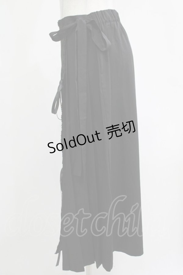 画像2: Triple fortune / ラップフレアパンツ XL ブラック H-25-12-11-034-EL-PA-KB-ZH (2)