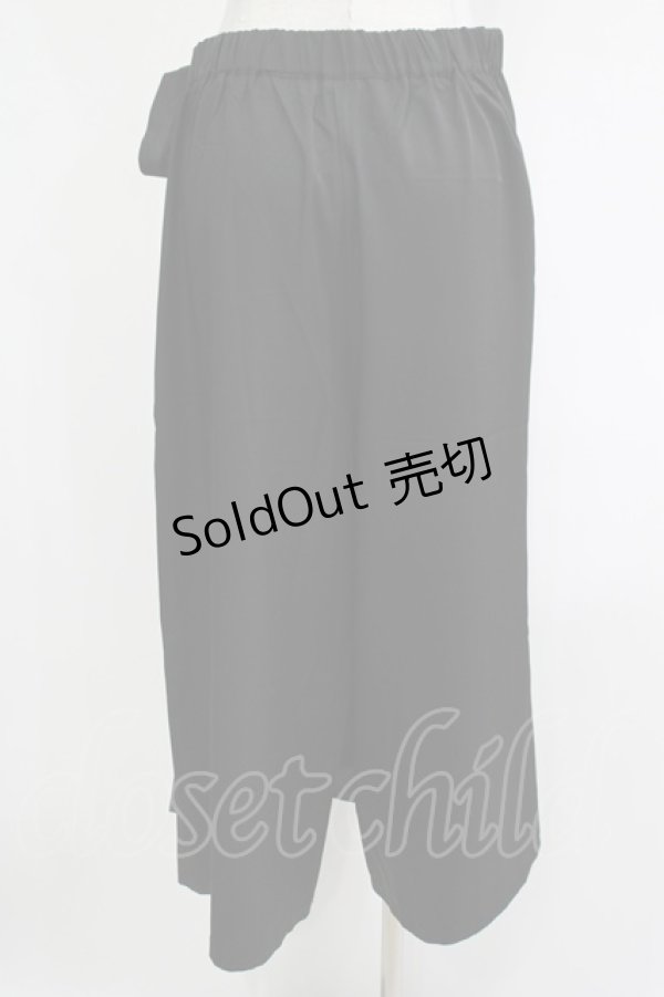 画像3: Triple fortune / ラップフレアパンツ XL ブラック H-25-12-11-034-EL-PA-KB-ZH (3)