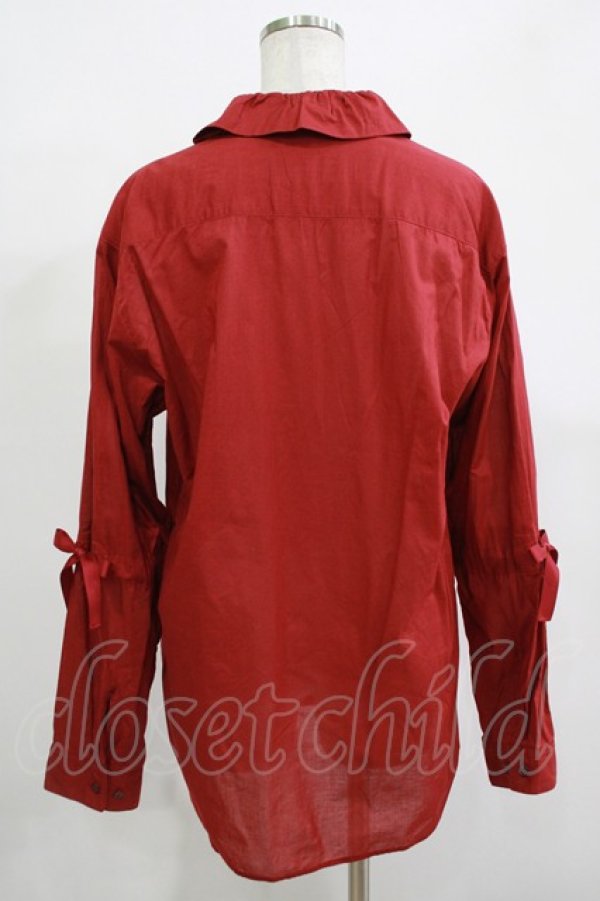 画像3: MILKBOY / フリルカラーシャツ  レッド H-25-12-11-038-MB-BL-KB-ZH (3)