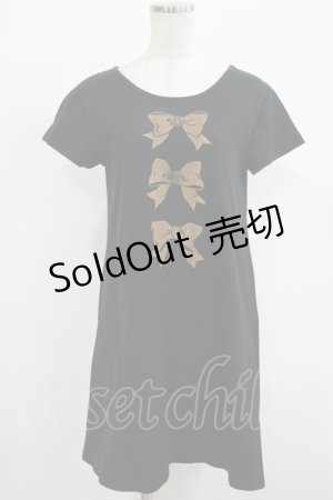 画像: MILK / Ribbonカットワンピース  ブラック H-25-12-11-039-ML-OP-KB-ZH