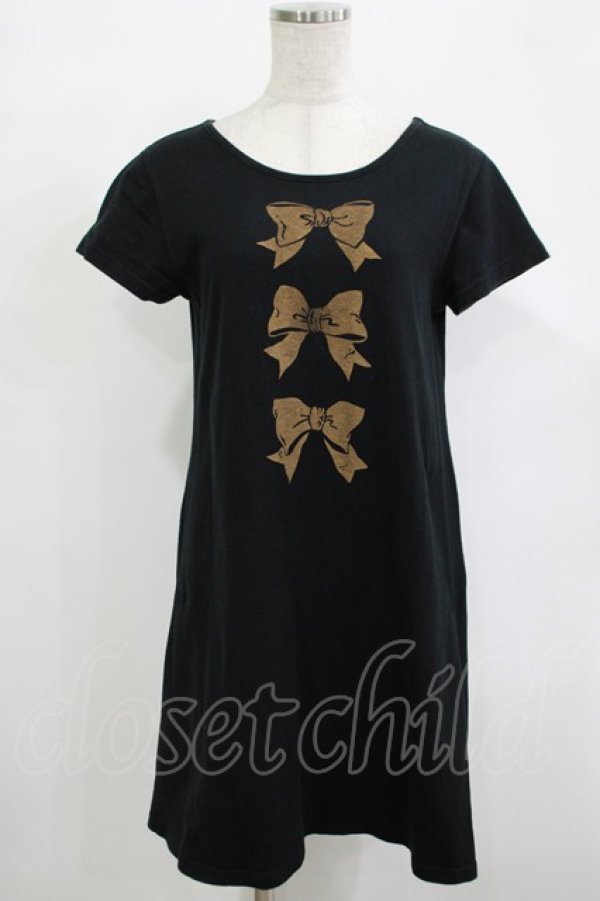 画像1: MILK / Ribbonカットワンピース  ブラック H-25-12-11-039-ML-OP-KB-ZH (1)