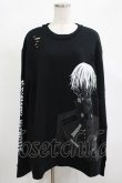 画像1: QOOZA / 東京喰種×QOOZA金木研 ダメージスウェット  ブラック H-25-12-11-040-PU-TO-KB-ZH (1)