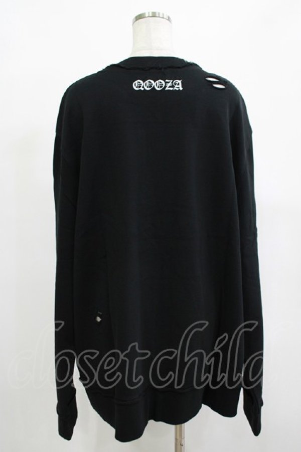 画像3: QOOZA / 東京喰種×QOOZA金木研 ダメージスウェット  ブラック H-25-12-11-040-PU-TO-KB-ZH (3)