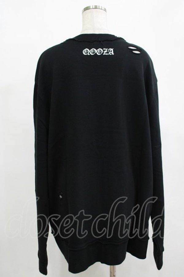 画像3: QOOZA / 東京喰種×QOOZA金木研 ダメージスウェット  ブラック H-25-12-11-041-PU-TO-KB-ZH (3)