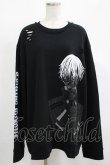 画像1: QOOZA / 東京喰種×QOOZA金木研 ダメージスウェット  ブラック H-25-12-11-042-PU-TO-KB-ZH (1)