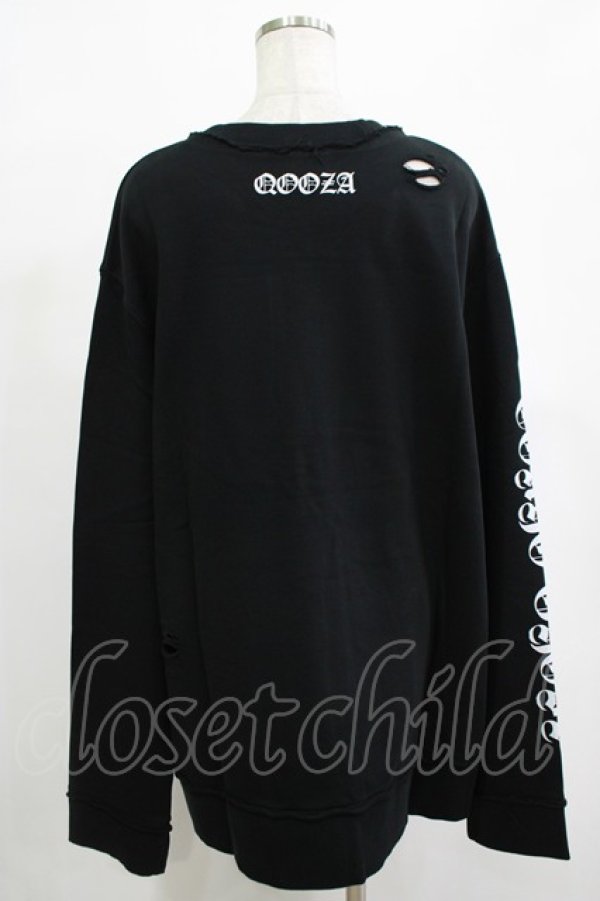 画像3: QOOZA / 東京喰種×QOOZA金木研 ダメージスウェット  ブラック H-25-12-11-043-PU-TO-KB-ZH (3)
