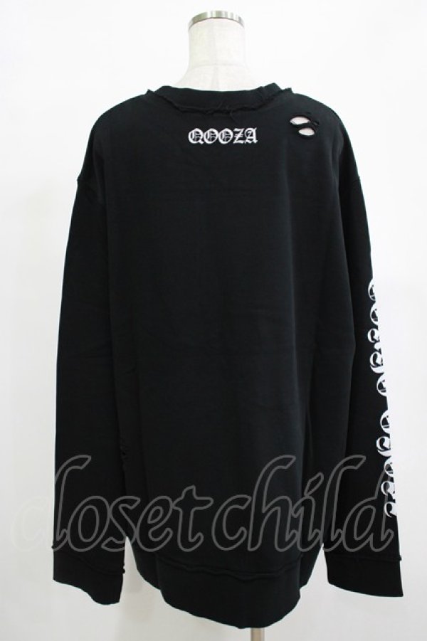 画像3: QOOZA / 東京喰種×QOOZA金木研 ダメージスウェット  ブラック H-25-12-11-045-PU-TO-KB-ZH (3)