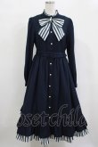 画像1: Melody BasKet / ストライプマドモアゼルドレス L ネイビー H-25-12-11-005-LO-OP-KB-ZH (1)
