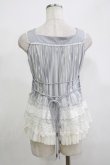 画像3: Ozz oneste / 薔薇刺繍シアーストライプトップス  グレー H-25-12-11-048-OO-TO-KB-ZT368 (3)