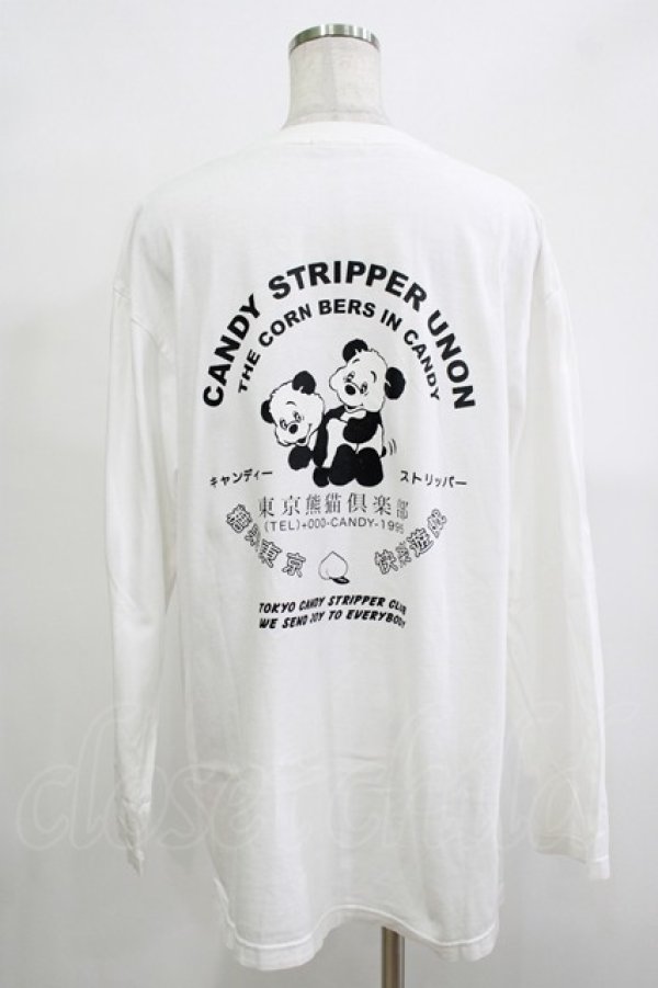 画像3: Candy Stripper / TOKYO PANDA CLUB L/S Tシャツ 2(M) ホワイト H-25-12-11-054-PU-TO-KB-ZH (3)