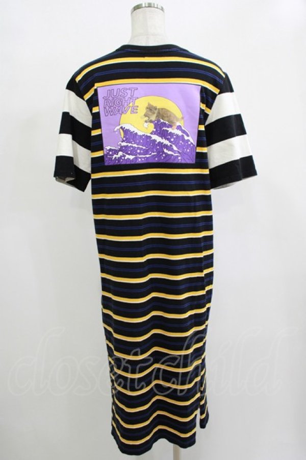 画像3: Candy Stripper / JUST RIGHT WAVE BORDERワンピース  ブラック H-25-12-11-059-PU-OP-KB-ZH (3)