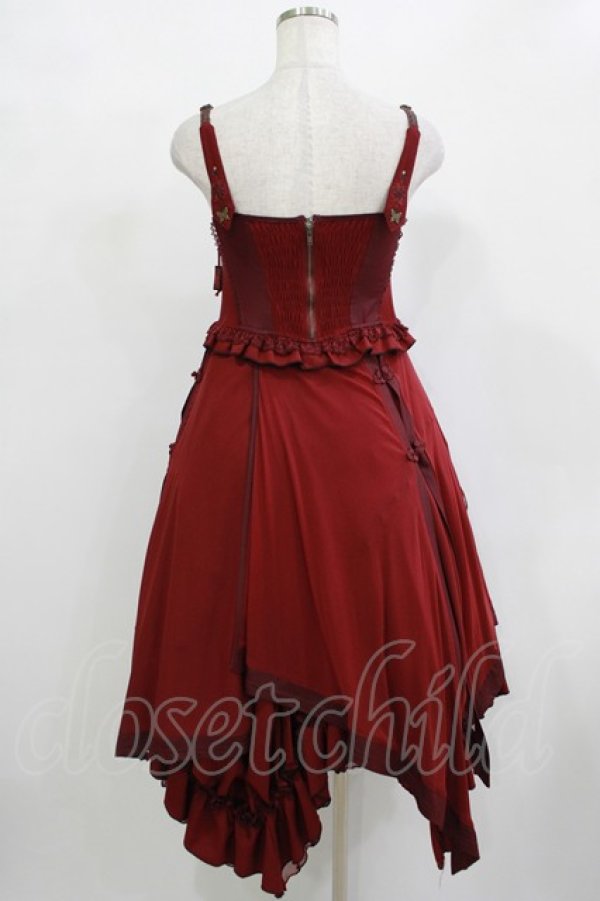 画像3: Ozz oneste / 和チャイナイレギュラーフリルワンピース  ボルドー H-25-12-11-006-OO-OP-KB-ZH (3)